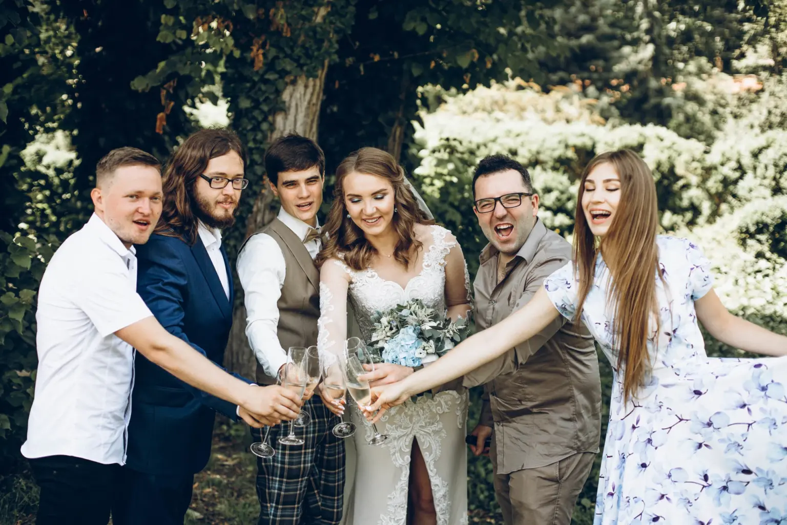 The groom with his friends before the ceremony