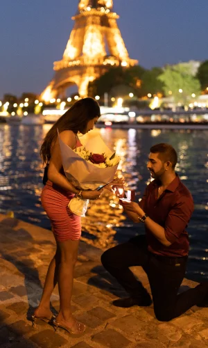 Paris Evening Proposal Photoshoot