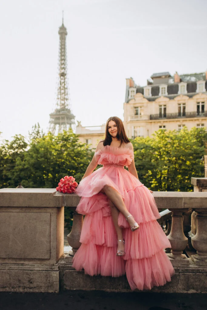 Paris quinceañera photoshoot